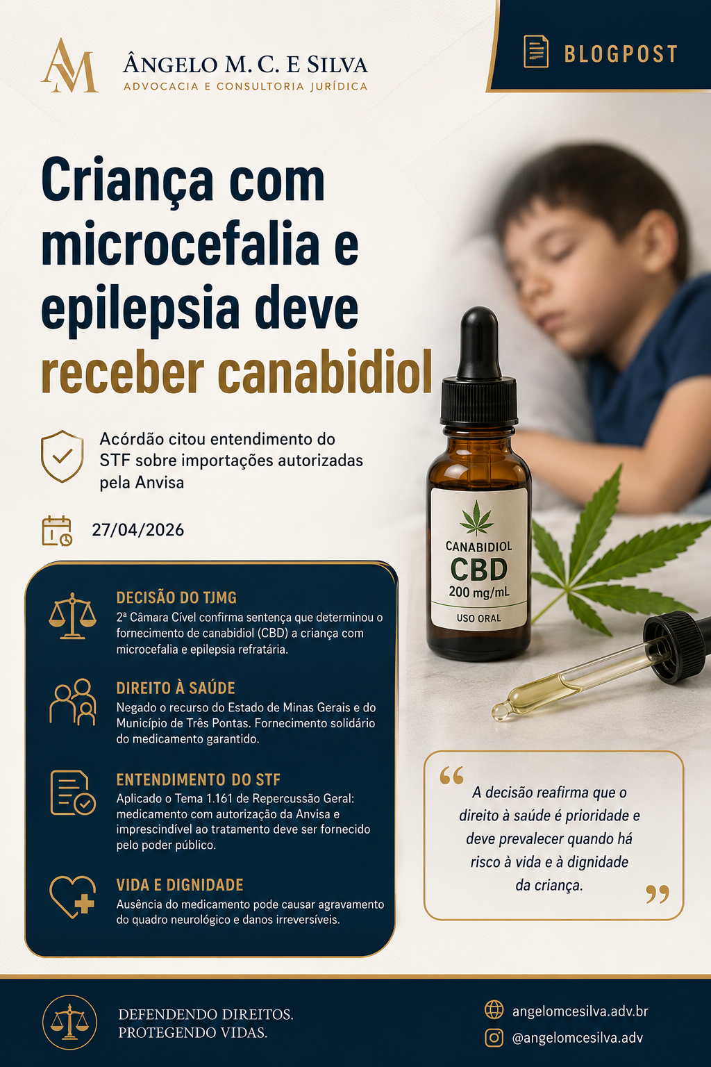 Leia mais sobre o artigo Criança com microcefalia e epilepsia deve receber canabidiol