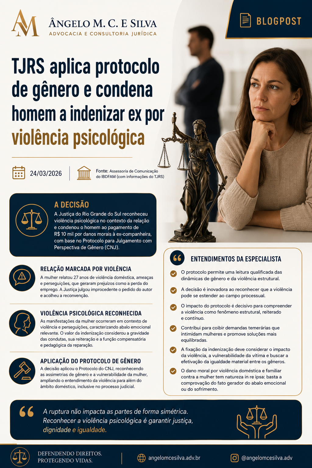 Leia mais sobre o artigo TJRS aplica protocolo de gênero e condena homem a indenizar ex por violência psicológica